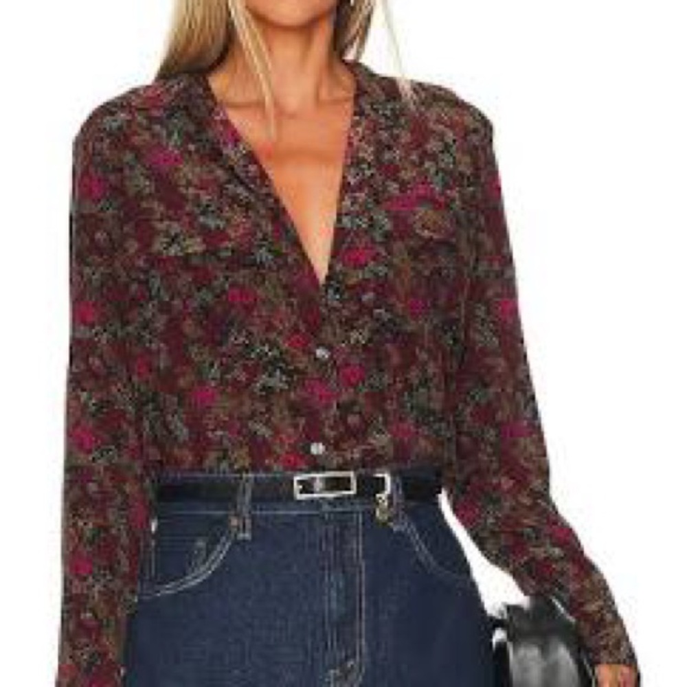 Equipment Slim Floral Signature Blouse - 75% off MSRP!!